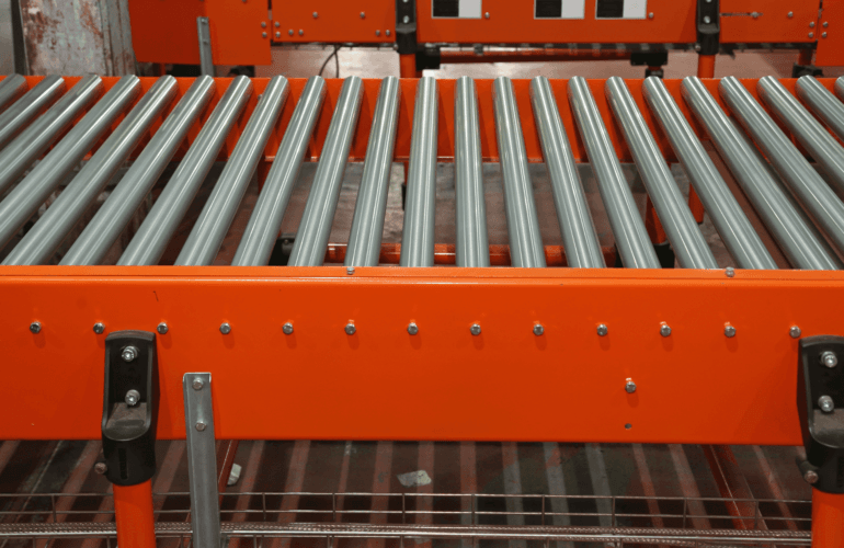 Empty orange conveyor