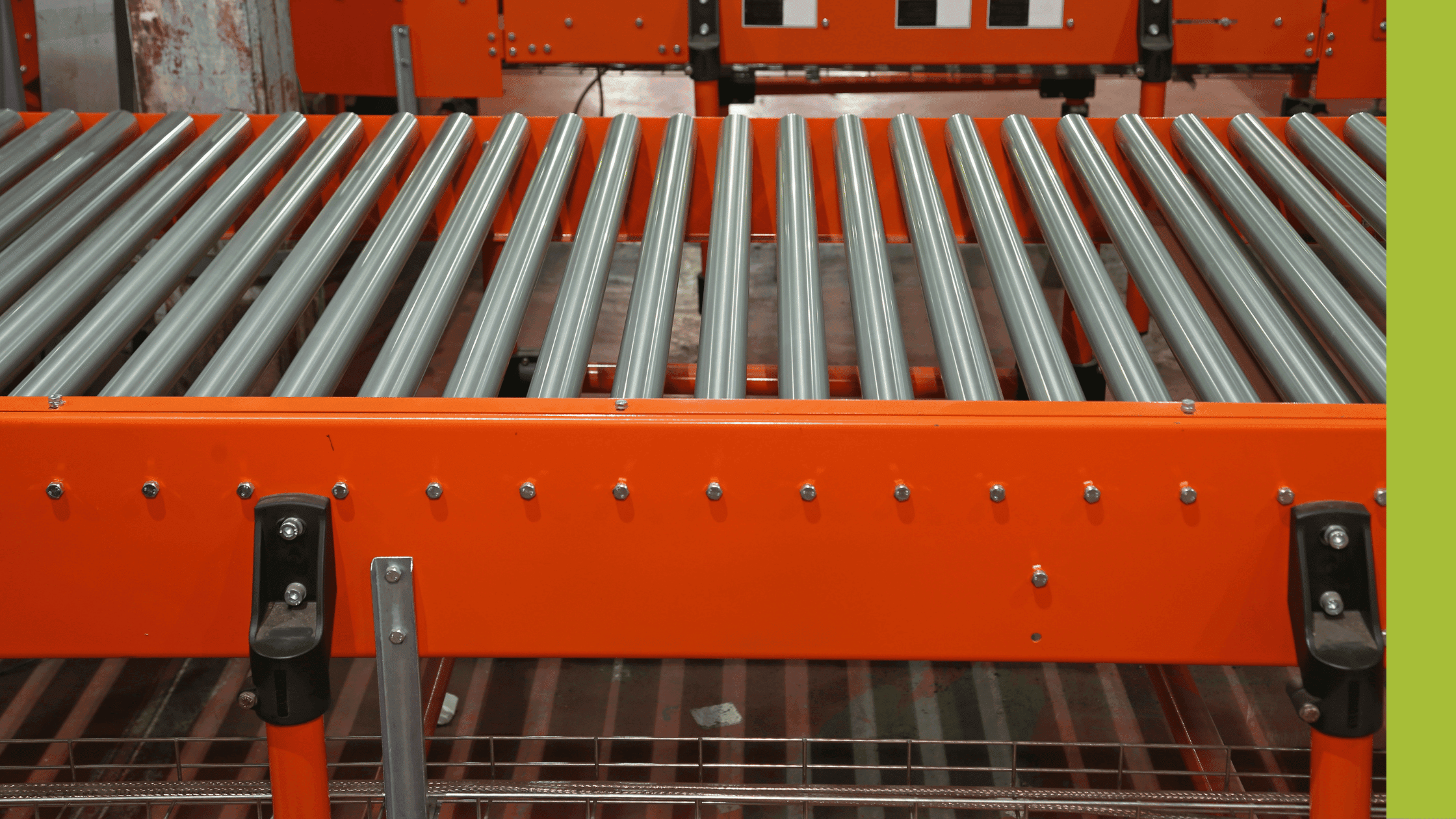 Empty orange conveyor