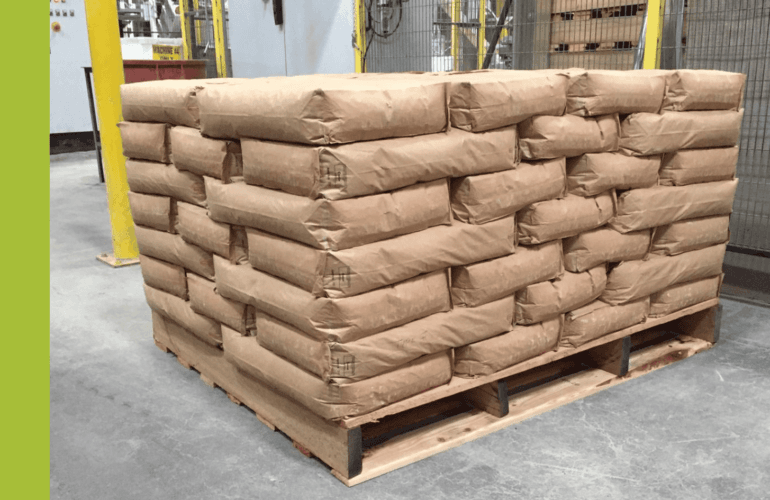 Stack of palletised sacks