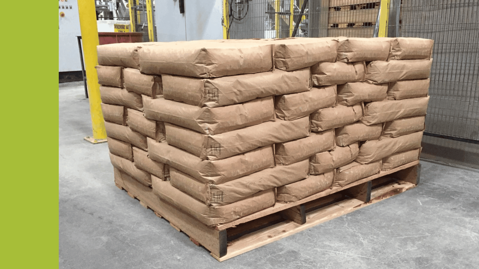 Stack of palletised sacks