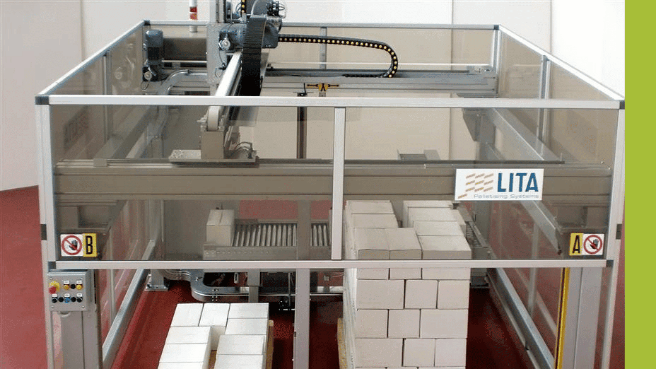 A Lita automation system lifts boxes