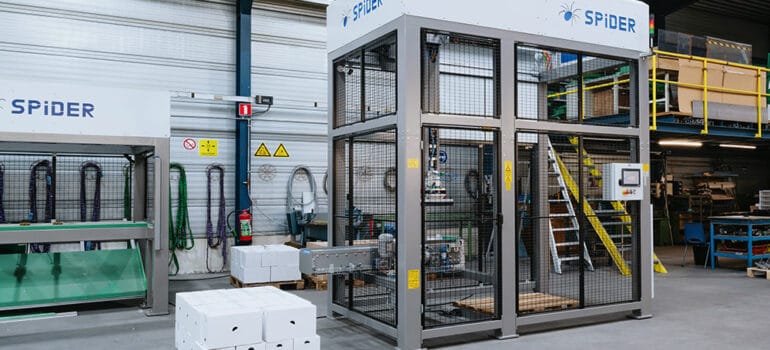 single-line palletiser - one pallet position