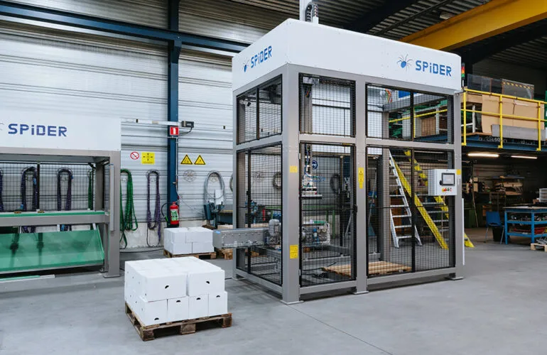 single-line palletiser - one pallet position