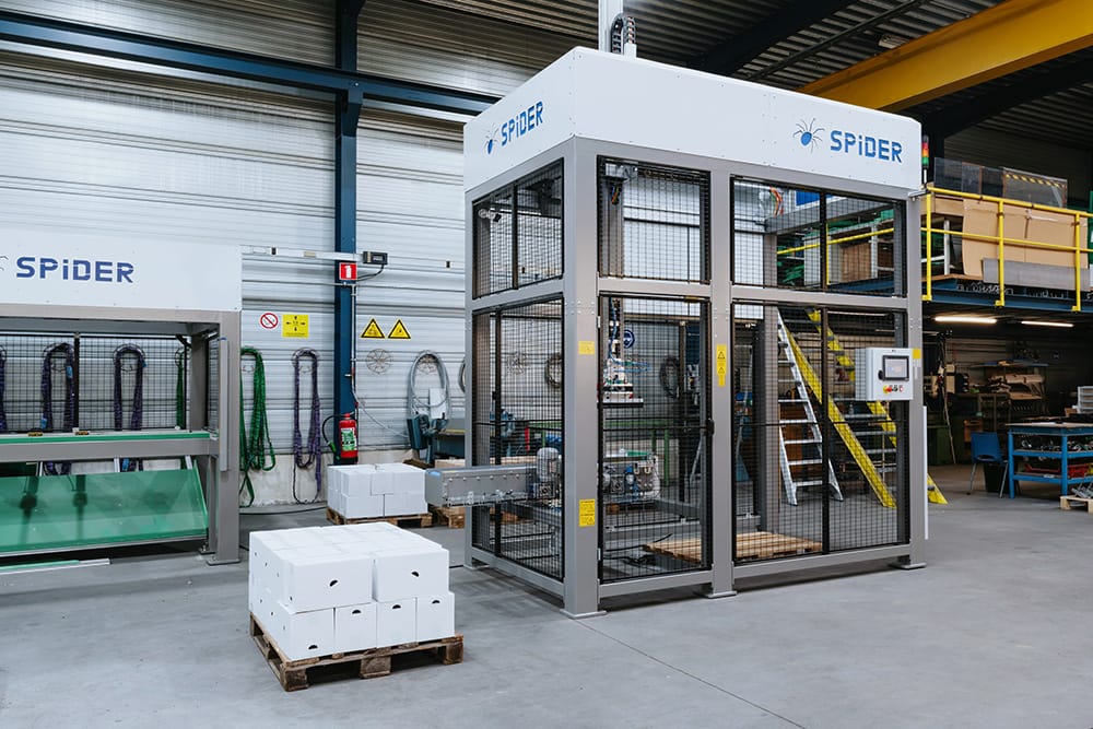 single-line palletiser - one pallet position
